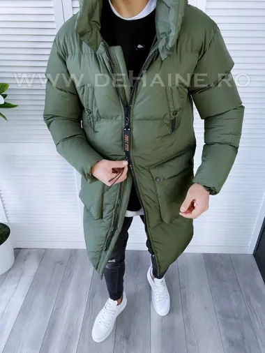 Geaca barbati groasa kaki de iarna B6191 D1-3